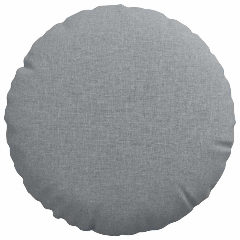 Poduszki na siedziska 2 pcs Jasnoszary Ø30 x 13 cm tkanina