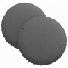 Poduszki na siedziska 2 pcs Ciemnoszary Ø30 x 13 cm tkanina