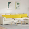 Poduszki na sofę 2 pcs Jasnożółty 200 x 40 cm tkanina