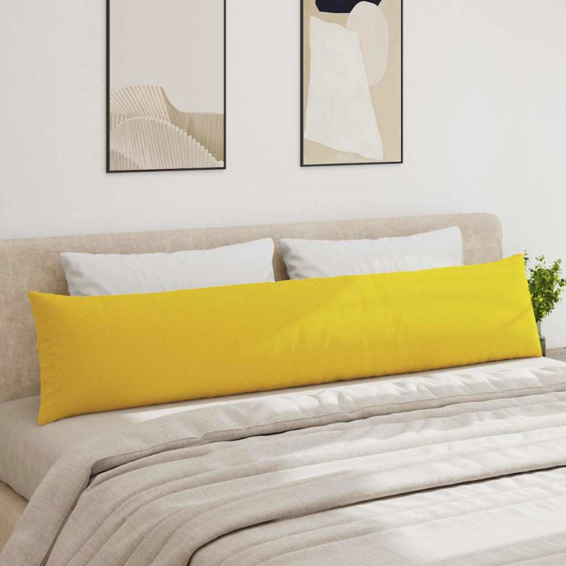 Poduszki na sofę 2 pcs Jasnożółty 200 x 40 cm tkanina