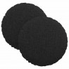 Poduszki na siedziska 2 pcs Czarny Ø30 x 13 cm tkanina