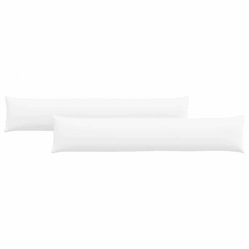 Poduszki na sofę 2 pcs Biały 200 x 40 cm tkanina