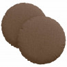 Poduszki na siedziska 2 pcs Brązowy Ø30 x 13 cm tkanina