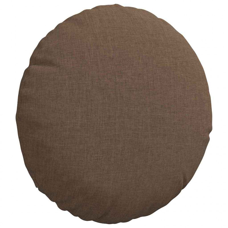 Poduszki na siedziska 2 pcs Brązowy Ø30 x 13 cm tkanina