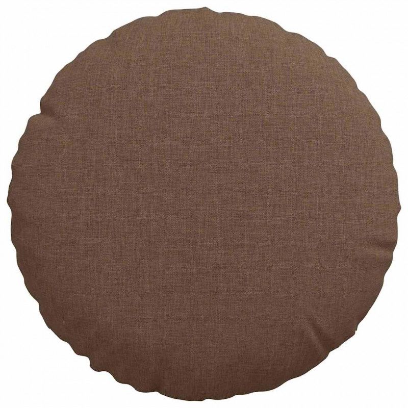 Poduszki na siedziska 2 pcs Brązowy Ø30 x 13 cm tkanina