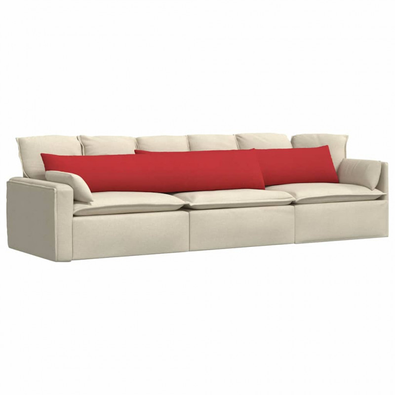 Poduszki na sofę 2 pcs Czerwony 200 x 40 cm tkanina