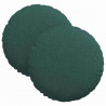 Poduszki na siedziska 2 pcs Ciemna zieleń Ø30 x 13 cm tkanina