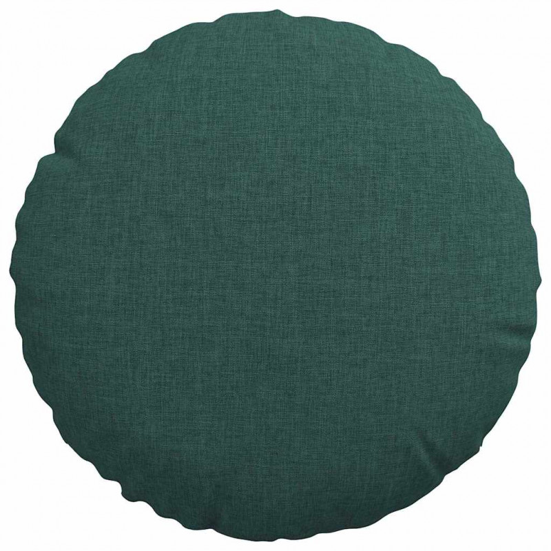 Poduszki na siedziska 2 pcs Ciemna zieleń Ø30 x 13 cm tkanina