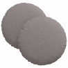Poduszki na siedziska 2 pcs Ciemnoszary Ø30 x 13 cm tkanina