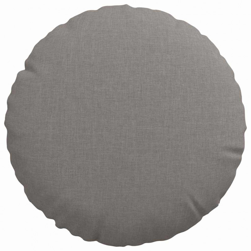 Poduszki na siedziska 2 pcs Ciemnoszary Ø30 x 13 cm tkanina