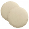 Poduszki na siedziska 2 pcs Kremowy Ø30 x 13 cm tkanina
