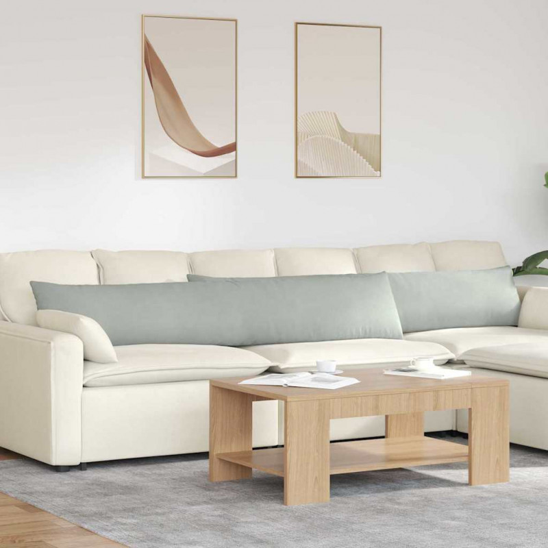 Poduszki na sofę 2 pcs Jasnoszary 200 x 40 cm