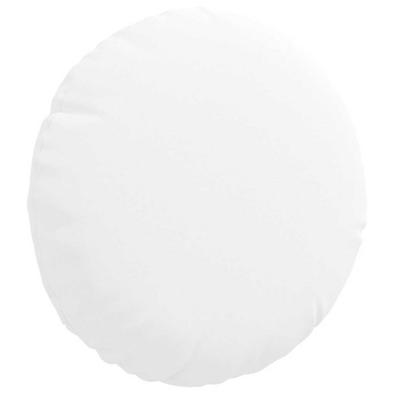 Poduszki na siedziska 2 pcs Biały Ø30 x 13 cm tkanina