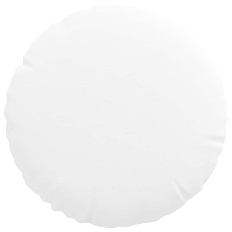 Poduszki na siedziska 2 pcs Biały Ø30 x 13 cm tkanina