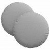 Poduszki na siedziska 2 pcs Szary chmur Ø30 x 13 cm tkanina