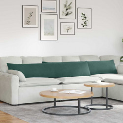 Poduszki na sofę 2 pcs Ciemnozielony 200 x 40 cm