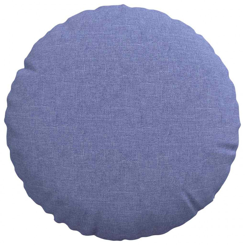 Poduszki na siedziska 2 pcs Niebieski dżins Ø30 x 13 cm tkanina
