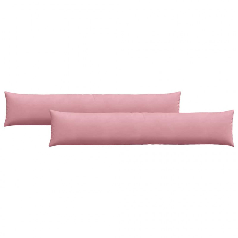 Poduszki na sofę 2 pcs Różowy 200 x 40 cm Tkanina sztruksowa