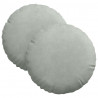 Poduszki na siedziska 2 pcs Jasnoszary Ø 40 x 13 cm Aksamit
