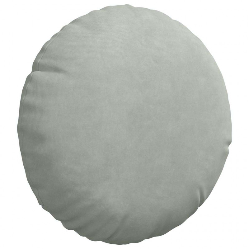 Poduszki na siedziska 2 pcs Jasnoszary Ø 40 x 13 cm Aksamit