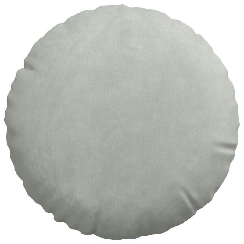 Poduszki na siedziska 2 pcs Jasnoszary Ø 40 x 13 cm Aksamit
