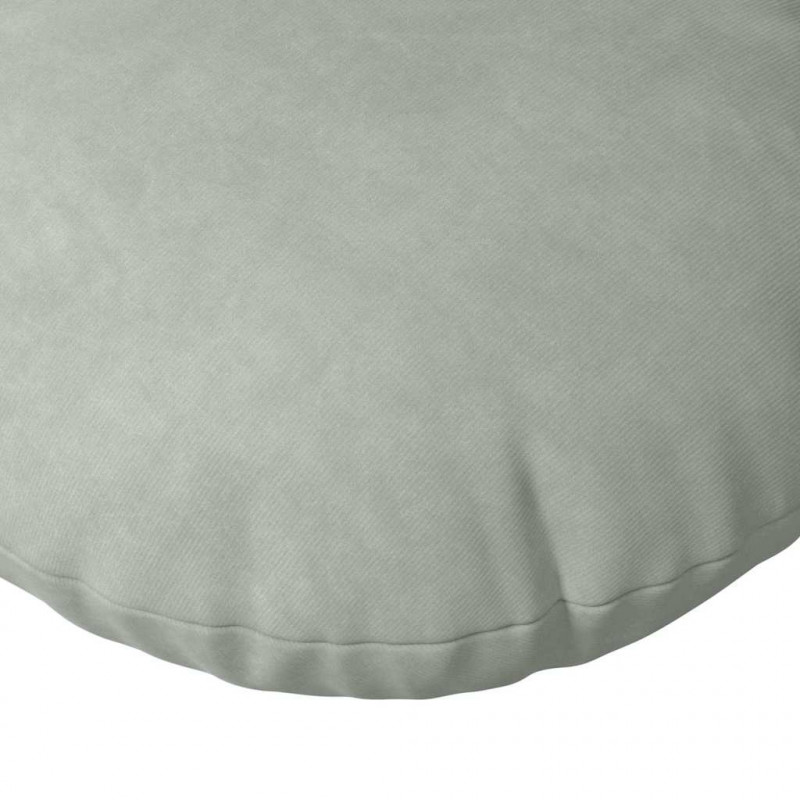 Poduszki na siedziska 2 pcs Jasnoszary Ø 40 x 13 cm Aksamit