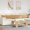 Poduszki na sofę 2 pcs Brązowy 200 x 40 cm Tkanina sztruksowa