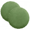 Poduszki na siedziska 2 pcs Jasnozielony Ø 40 x 13 cm Aksamit