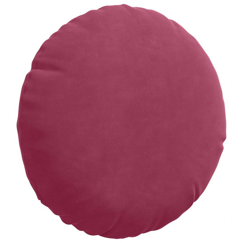 Poduszki na siedziska 2 pcs Czerwone wino Ø 40 x 13 cm Aksamit