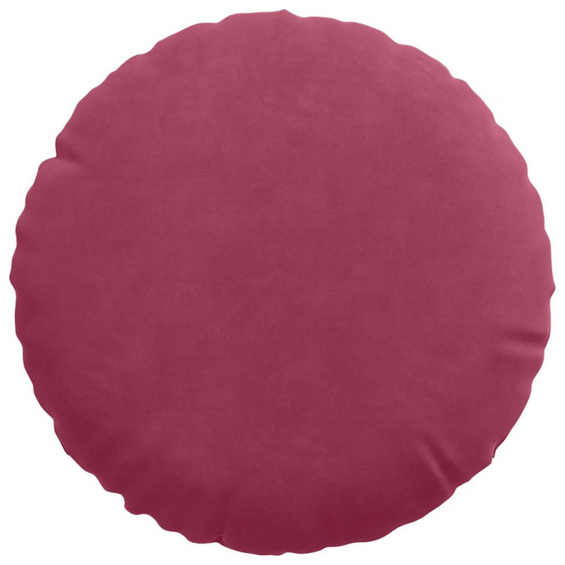 Poduszki na siedziska 2 pcs Czerwone wino Ø 40 x 13 cm Aksamit