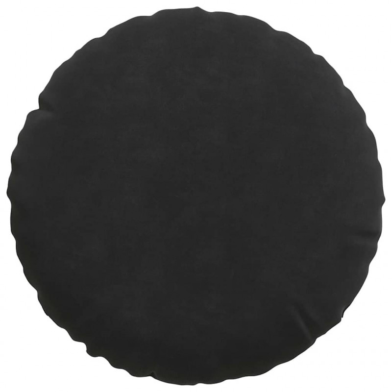 Poduszki na siedziska 2 pcs Czarny Ø 40 x 13 cm Aksamit
