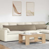 Poduszki na sofę 2 pcs Ciemnoszary 200 x 40 cm tkanina