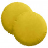 Poduszki na siedziska 2 pcs Żółty Ø 40 x 13 cm Aksamit