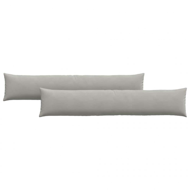 Poduszki na sofę 2 pcs Jasnoszary 200 x 40 cm tkanina