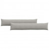 Poduszki na sofę 2 pcs Jasnoszary 200 x 40 cm tkanina