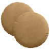 Poduszki na siedziska 2 pcs Brązowy Ø 40 x 13 cm Aksamit