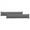 Poduszki na sofę 2 pcs Ciemnoszary 200 x 40 cm tkanina
