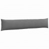 Poduszki na sofę 2 pcs Ciemnoszary 200 x 40 cm tkanina