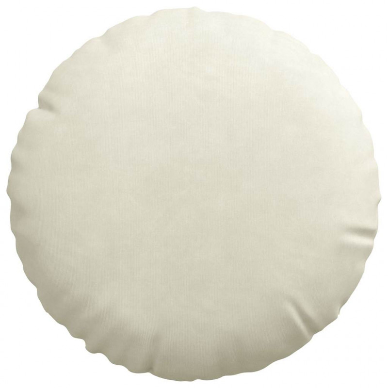 Poduszki na siedziska 2 pcs Kremowy Ø 40 x 13 cm Aksamit
