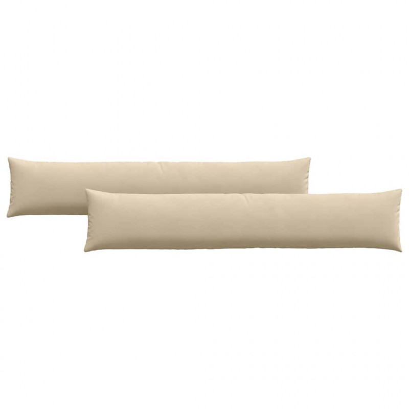 Poduszki na sofę 2 pcs Kremowy 200 x 40 cm tkanina