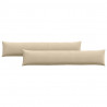 Poduszki na sofę 2 pcs Kremowy 200 x 40 cm tkanina