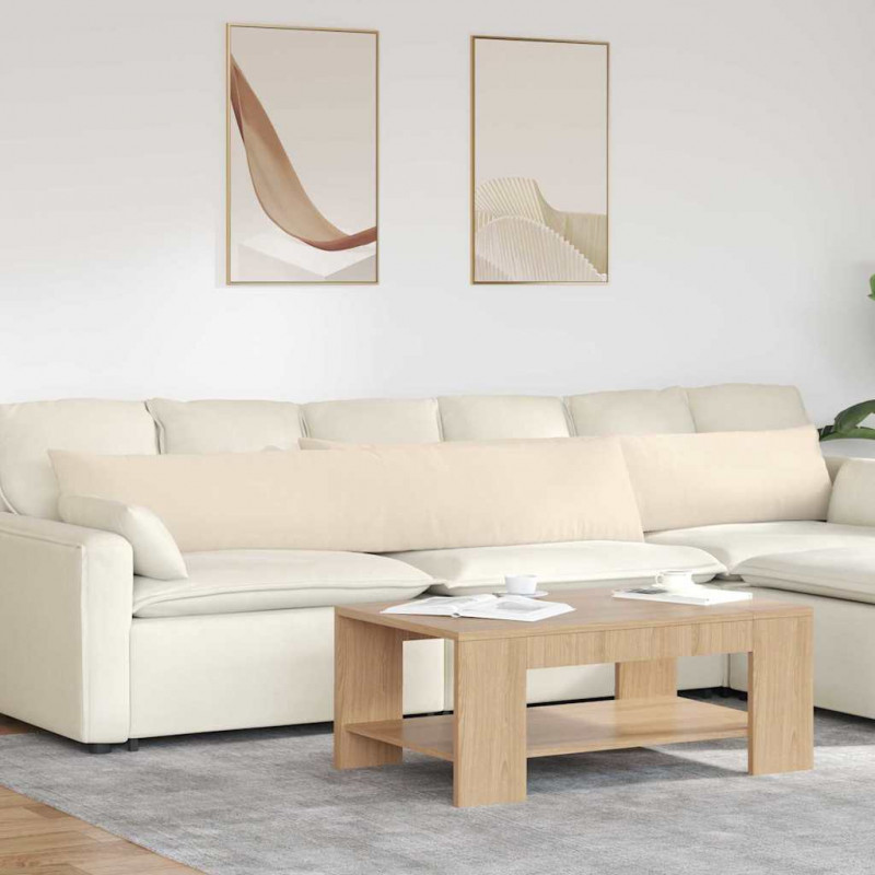 Poduszki na sofę 2 pcs Beżowy 200 x 40 cm tkanina