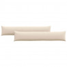 Poduszki na sofę 2 pcs Beżowy 200 x 40 cm tkanina