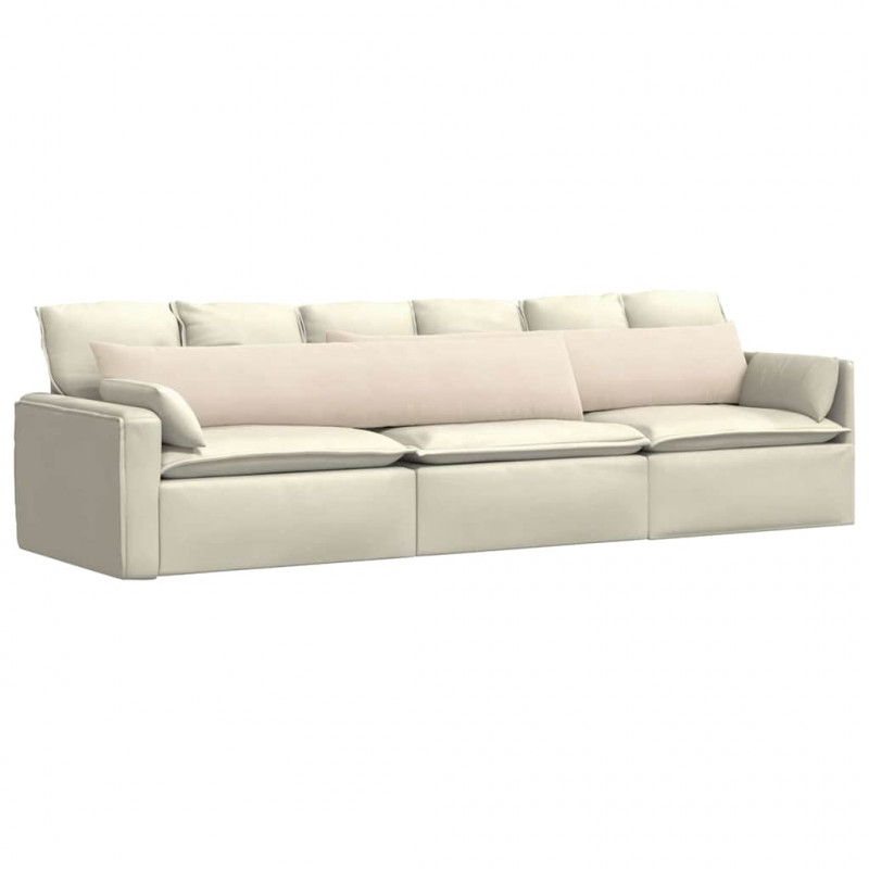 Poduszki na sofę 2 pcs Beżowy 200 x 40 cm tkanina