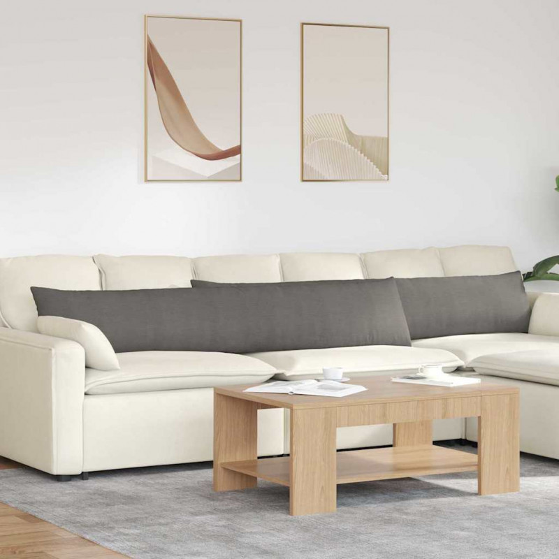 Poduszki na sofę 2 pcs Jasnoszary 200 x 40 cm