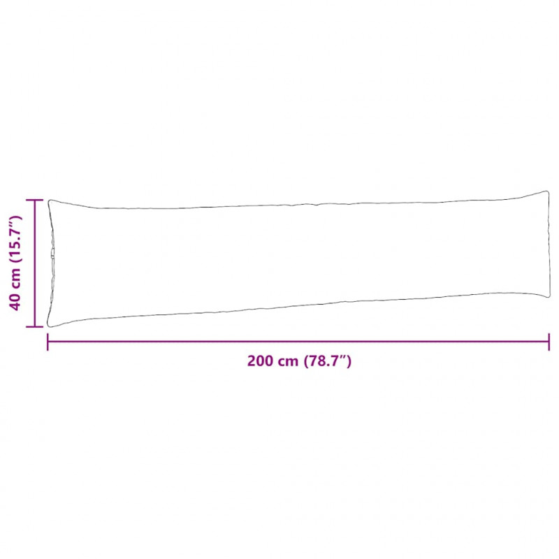 Poduszki na sofę 2 pcs Jasnoszary 200 x 40 cm