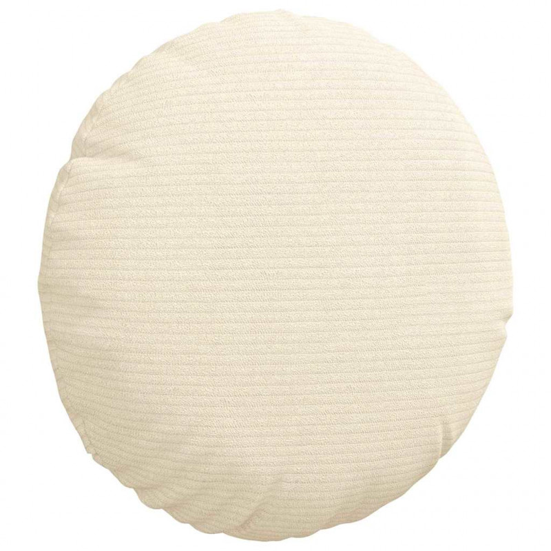 Poduszki na siedziska 2 pcs Kremowy Ø 30 cm Tkanina sztruksowa
