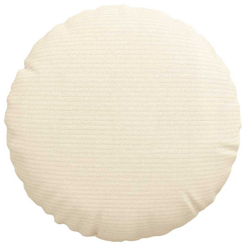 Poduszki na siedziska 2 pcs Kremowy Ø 30 cm Tkanina sztruksowa