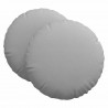 Poduszki na siedziska 2 pcs Szary chmur Ø60 x 21 cm tkanina