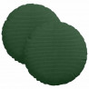 Poduszki na siedziska 2 pcs Ciemna zieleń Ø 30 cm